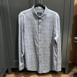 Bugatchi Men's Gray Casual Button-Down Shirt